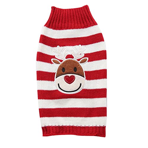 Nicfaky Pullover Haustier Kleidung Winter Warme Kleidung Weihnachten Muster für Kleine Größe L von Nicfaky