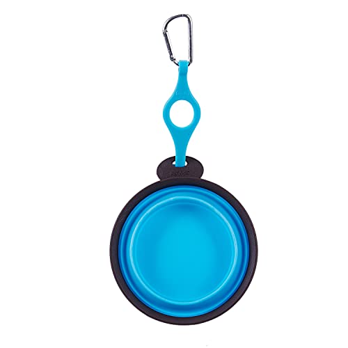 Tragbarer faltbarer Napf mit Schnalle, Hundenapf: 14 x 9,5 x 5 cm, gefaltet, 2 cm, Fassungsvermögen: 500 ml, blau Tragbarer faltbarer Napf mit Schnalle, Hundenapf: 14 x 9,5 x 5 cm, gefaltet, 2 cm, Fassungsvermögen: 500 ml, blau von Nicfaky