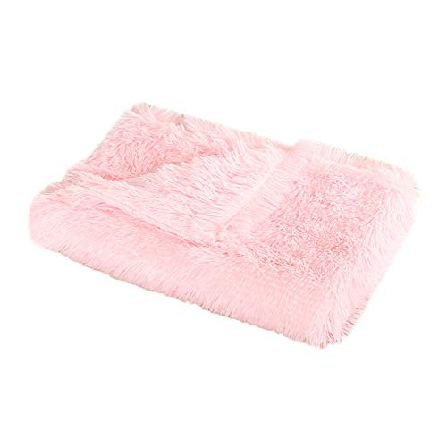Nicole Knupfer Flauschige Hundedecke Katzen Decke mit super Soft weiche Flauschige Haustier-Decke, Überwurf für Hundebett Sofa und Couch (100x75cm,Hell-Pink) von Nicole Knupfer