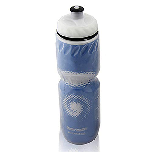 Nicoone Fahrrad-Sport-Wasserflasche, 710 ml, doppellagige Trinkflasche, auslaufsicheres Auslaufventil, hochwertiges PE-Material frei von BPA und Phthalaten, für Outdoor-Radfahren, blau von Nicoone