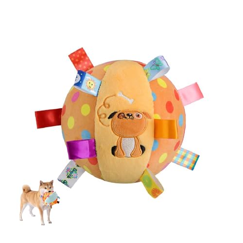 Nicoone Fußball für Hunde mit Grifflaschen, interaktives Hundespielzeug mit Innenseite, Haustier-Weihnachts- oder Geburtstagsgeschenke von Nicoone