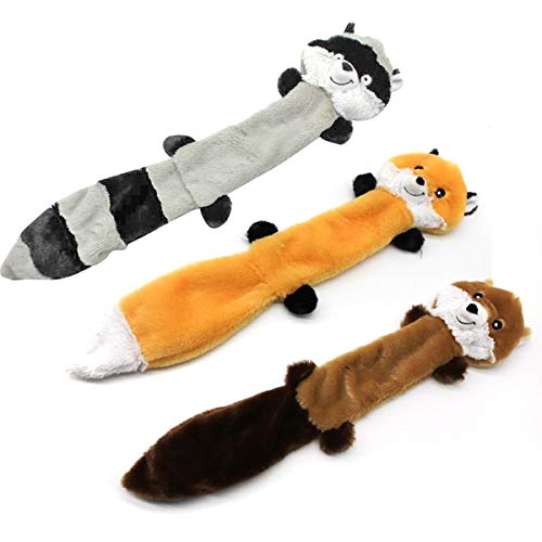Nicoone Hundespielzeug, nicht gefüllt, ohne Füllung, quietschend, Kauspielzeug mit Quietschelement, 3 Stück von Nicoone