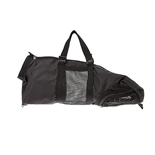 Nicoone Katzen-Pflegetasche,Robuste Katzensack,Netztasche zum Baden Nagelschere Reinigung und Behandlung,Katze Fellpflege Tasche für Katzen und kleine Hunde,Anti Biss 420D Pu Stoffbeutel Schwarz von Nicoone