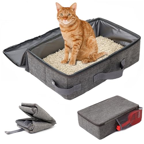 Katzenklo für Reisen Tragbare,Faltbar,Wasserdicht, Reise-Katzentoilette, Cat Litter Box, Auslaufsicher, leicht, für Auto Reisen Camping,Reisen, Outdoor, Camping, Zuhause Katzenklo für Reisen Tragbare,Faltbar,Wasserdicht, Reise-Katzentoilette, Cat Litter Box, Auslaufsicher, leicht, für Auto Reisen Camping,Reisen, Outdoor, Camping, Zuhause von Nicoone
