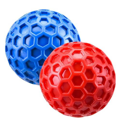 2 unzerstörbare quietschende Hundespielzeuge, quietschendes Hundespielzeug für aggressive Kauer, lustiger Quietschball, robustes Hundespielzeug, robustes Welpenspielzeug zum Zahnen, Naturkautschuk 2 unzerstörbare quietschende Hundespielzeuge, quietschendes Hundespielzeug für aggressive Kauer, lustiger Quietschball, robustes Hundespielzeug, robustes Welpenspielzeug zum Zahnen, Naturkautschuk von Niesel