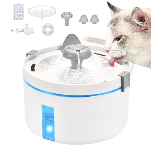 Niesel Automatischer Katzenwasserbrunnen, automatischer Wasserspender für Katzen | Automatischer leiser Wasserspender,Innovativer Trinkbrunnen für kleine Hunde, wiederverwendbarer Trinkbrunnen für von Niesel