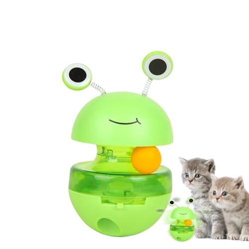 Niesel Frosch-Leckerli-Spender für Katzen,Frosch-Spielzeug für Katzen-Leckerli-Spender | Lebensmittelausgabespielzeug - Kätzchen-Teaser-Spielzeug, lustiges Slow-Food-Spender-Futterspielzeug, von Niesel