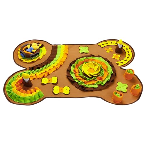 Niesel Futtermatte für Hunde - Interaktive Hunde-Füttermatte Puzzle - Welpenanreicherung Weiches Haustier Futtersuche Fütterungsspielzeug für Welpen, , Meerschweinchen Niesel Futtermatte für Hunde - Interaktive Hunde-Füttermatte Puzzle - Welpenanreicherung Weiches Haustier Futtersuche Fütterungsspielzeug für Welpen, , Meerschweinchen von Niesel