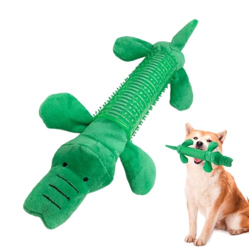 Niesel Gefüllte Kau -Hundespielzeug, quietschendes Hundespielzeug - Interaktiver Welpe kauert Plüsch mit Sound Squeaker | Self-Papty-Squeeze grunzend Hundespielzeug für kleine, mittelgroße und große von Niesel