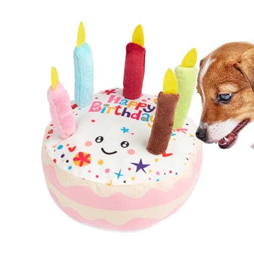 Niesel Haustier-Plüsch-Soundspielzeug, Hunde-Plüschspielzeug-Quietscher - Kauspielzeug zum Zahnen in Form Einer Geburtstagstorte | Interaktives Spielzeug für kleine und mittelgroße Hunde, Spielzeug Niesel Haustier-Plüsch-Soundspielzeug, Hunde-Plüschspielzeug-Quietscher - Kauspielzeug zum Zahnen in Form Einer Geburtstagstorte | Interaktives Spielzeug für kleine und mittelgroße Hunde, Spielzeug von Niesel
