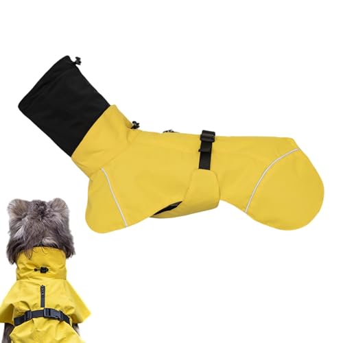 Niesel Hunderegenmantel,Hunderegenmäntel für mittelgroße Hunde | Atmungsaktiver Hunde-Regenmantel mit Kapuze, Slicker-Poncho - Leicht an- und auszuziehender Regenmantel, verstellbar, mit beruhigender von Niesel