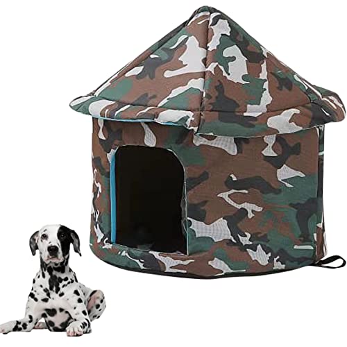 Outdoor Katzenhaus Wetterfest, Warme Katzenhütte, Ferals Katzenhaus Villa Zelt, Wasserdicht Isoliert Hund Warm Shelter Für Winter, Hundehütte Warm Wetterfest Shelter, Winter Faltbarer von Niesel