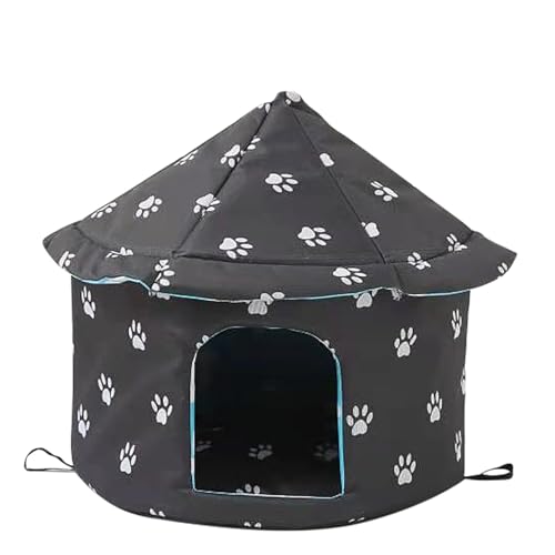 Outdoor Katzenhaus Wetterfest, Warme Katzenhütte, Ferals Katzenhaus Villa Zelt, Wasserdicht Isoliert Hund Warm Shelter Für Winter, Hundehütte Warm Wetterfest Shelter, Winter Faltbarer von Niesel