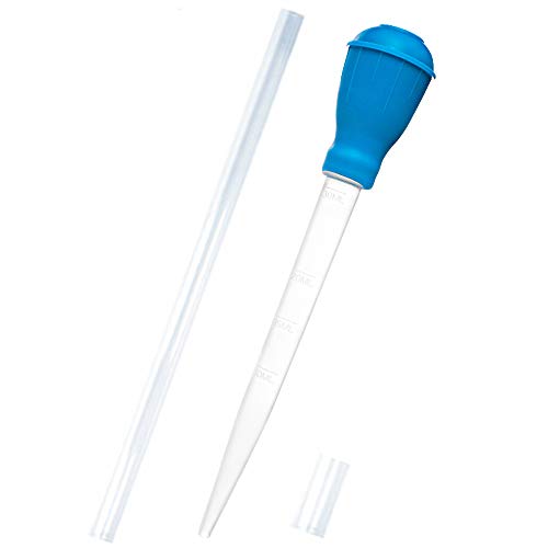 Nifocc Aquarium Wasserwechsler Multifunktions Spritze Transfer Pipette Abfallentferner mit 30cm Länge Verlängerungsrohr für Flüssigdünger Kies Stroh Riff korallen von Nifocc