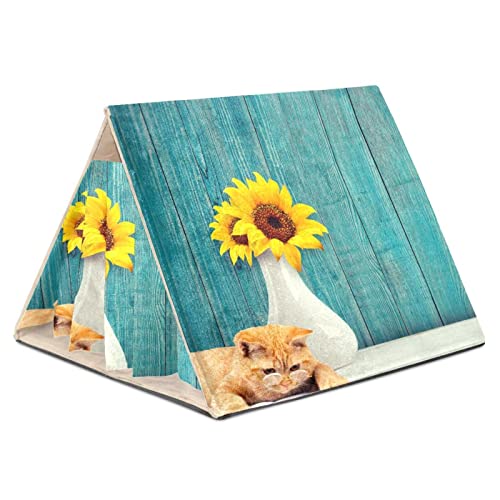 Hamsterkäfig,Haustierzelt und Bett,Lebensraum für Hamsterhäuser,Spielzeug für Kleintiere,Katze-Lesebuch-Sonnenblume Drucken von NigelMu