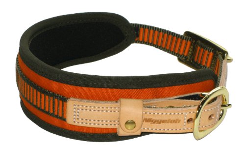 Niggeloh Hundehalsband Schweißhalsung, orange-oliv, M, 011100022 von Niggeloh