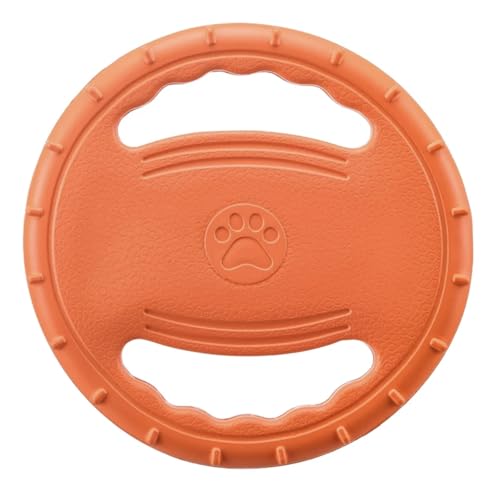 Nikki and Max Hunde-Frisbee-Scheibe mit Schaumstoffgriffen, 20,5 cm Durchmesser, schwimmendes Wasserspielzeug, Orange Nikki and Max Hunde-Frisbee-Scheibe mit Schaumstoffgriffen, 20,5 cm Durchmesser, schwimmendes Wasserspielzeug, Orange von Nikki and Max