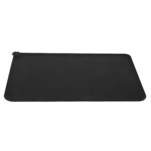Lebensmittelqualität Silikonmatte langlebiger Umweltschutz Katzenhundnahrungsmatte Haustiere Auto (Schwarz) von Nikou