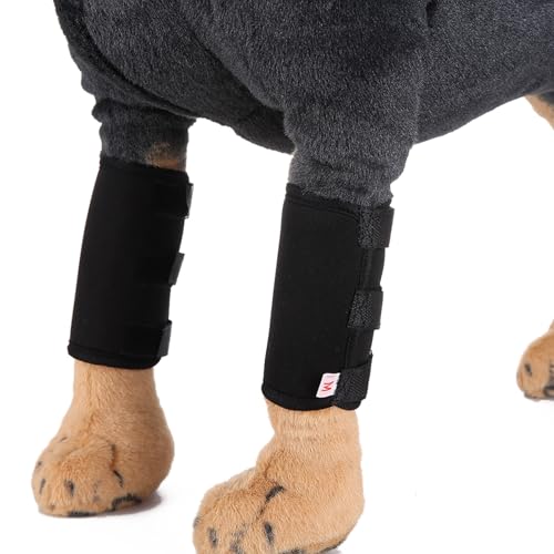 Nikou Hund Vorderbein Gelenkstütze Hock Wickelhülse, 1 Paar Hund Vorderbeine Brace Knees Schutz Pet Surgical Verletzung Bandage Wrap (Größe : S: 2.6in*4.7in) von Nikou