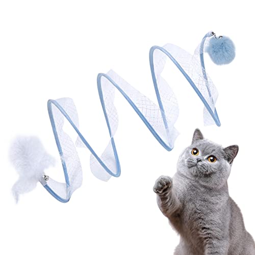 Gefalteter Katzenröhrentunnel - Zusammenklappbares Katzentunnelrohr für Haustiere,Katzentunnel-Frühlingsspielzeug, Katzentunnel-Labyrinth, Katzentunnel-Frühlingsspielzeug, interaktiver Spaß Niktule von Niktule