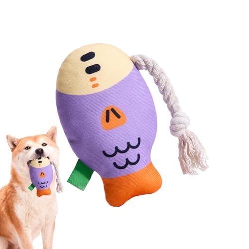 Gefülltes Kauspielzeug für Hunde, quietschendes Haustierspielzeug - Plüsch-Quietschspielzeug Puffhead-Fisch-Kauspielzeug - Sound Interaktives Zahnspielzeug, verschleißfestes Hundespielzeug für Gefülltes Kauspielzeug für Hunde, quietschendes Haustierspielzeug - Plüsch-Quietschspielzeug Puffhead-Fisch-Kauspielzeug - Sound Interaktives Zahnspielzeug, verschleißfestes Hundespielzeug für von Niktule