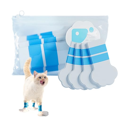 Hundeschuhe - Pfotenschutz für Haustiere | 20 Stück wasserdichte, staubdichte Katzenstiefel mit verstellbarem Riemen für Hunde, Welpen, Katzen, Kätzchen Niktule von Niktule