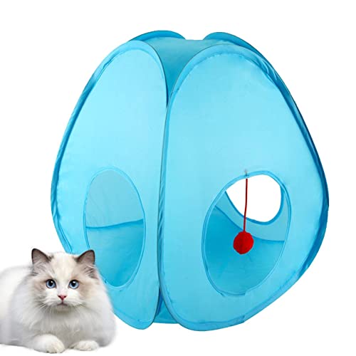 Katzentunnelspielzeug - Innenzeltrohr für Kätzchen | Interaktives, faltbares Haustierspielzeug mit Glocke zum Trainieren, Laufen und Trainieren von Kaninchen und Katzen Niktule von Niktule