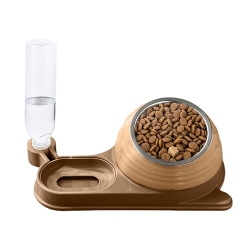 Katzenwasser und Lebensmittelschale, Haustiernahrung Wasserschale | Kätzchen Food and Water Bowl Set,Schneckenform 16-Grad geneigte automatische Feeder für die Flüssigkeitszufuhr im Freien im von Niktule