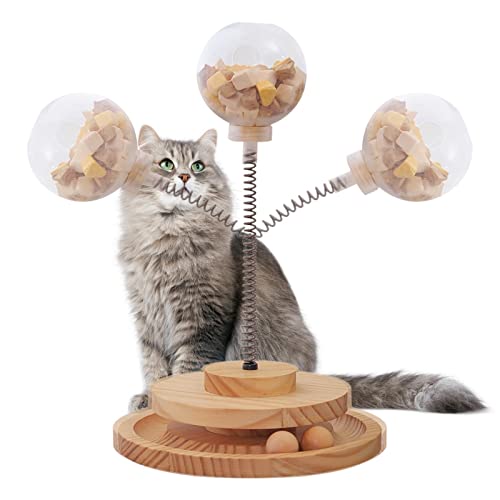 Niktule Cat Puzzle Tumbler, Cat Feeder Ball Interaktives Spiel für Ihre Katze Cat Feeder Toy mit Futter und Leckereien, ideal für Portionskontrolle und schnell gefüllte Fresser von Niktule