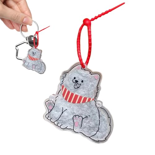 Niktule Haustier Haar Andenken | Katzenhaar Anhänger Charm - Liebevoller Nachfüllbarer Acryl Anhänger Für Handtasche Rucksack Tasche Tierfreunde von Niktule