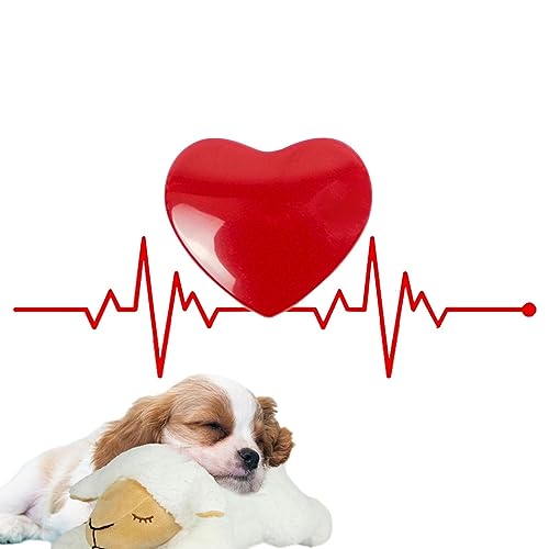 Niktule Herzschlagspielzeug für Hunde | Red Heart Welpen-Herzschlag mit niedrigem Dezibelwert zur Erleichterung der Trennung | Komfort-Hundespielzeug, Verhaltenstrainingshilfe für Welpen für kleine von Niktule