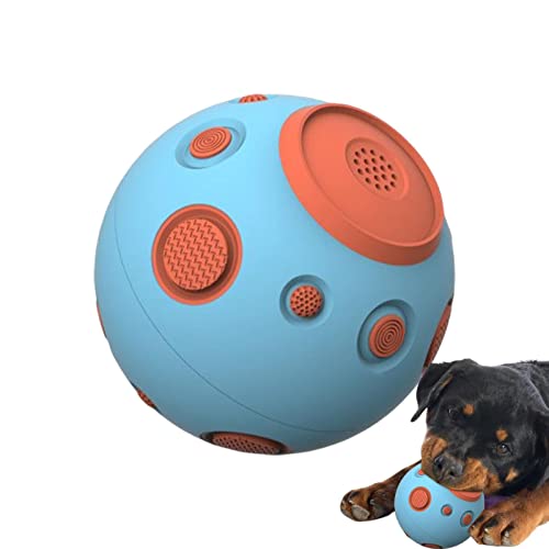 Niktule Hundebälle für Aggressive Kauer | Moonball Quietschendes Beißspielzeug mit Quietscher,Farbiges beruhigendes Zahnungsspielzeug für Katzen gegen Langeweile, Moonball-Spielzeug zum Trainieren von Niktule