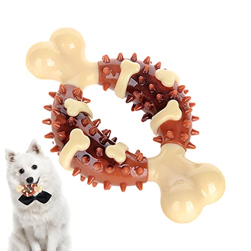 Niktule Hundeknochenspielzeug - Bissfestes Zahnspielzeug für Welpen | Haustierbedarf, Backenzahnstangenspielzeug für Hunde, Hundespielzeug, Kauspielzeug für Hunde, zum Kauen und Zahnen bei Langeweile von Niktule