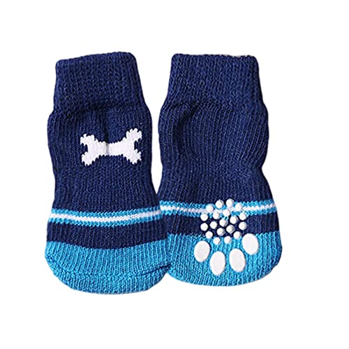 Hundesocken,Doppelseitige Anti-Rutsch-Socken mit verstellbaren Trägern - Pfotenschutz für kleine, mittelgroße Hunde, Heimtierbedarf für Hartholzböden im Innenbereich von Niktule