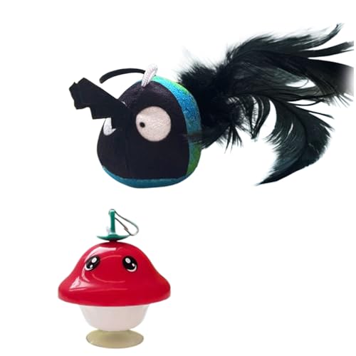 Niktule Katzenminze Spielzeug, Indoor Spielzeug Mit Vogelgezwitscher, Saugnapf Plüschfigur Für Drinnen Alle Rassen Förderung Bewegung Niktule Katzenminze Spielzeug, Indoor Spielzeug Mit Vogelgezwitscher, Saugnapf Plüschfigur Für Drinnen Alle Rassen Förderung Bewegung von Niktule