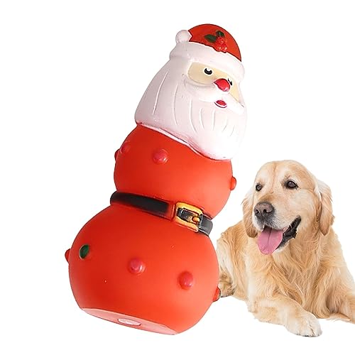 Niktule Kauspielzeug für Hunde hundespielzeug Weihnachten,Robustes Hundespielzeug quietschend,Weihnachts-Kauspielzeug für Haustiere zur Zahnreinigung mittelgroßer und großer Rassen von Niktule