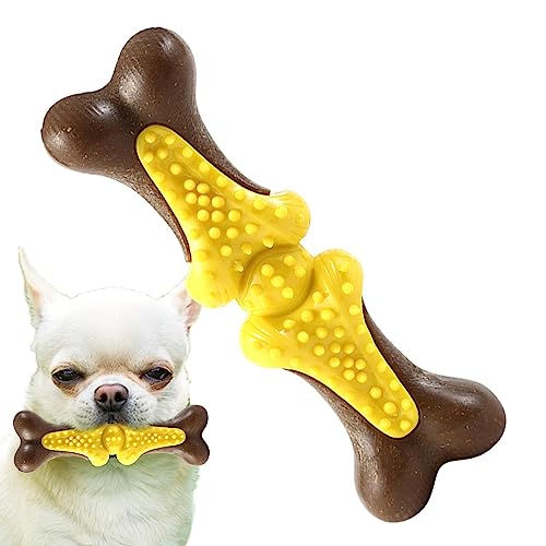 Kauspielzeug zum Zahnen für Welpen | Puppy Bone Langlebiges interaktives Hundespielzeug gegen Langeweile - Puppy Essentials, Hundespielzeug für kleine, mittlere und große Hunde von Niktule