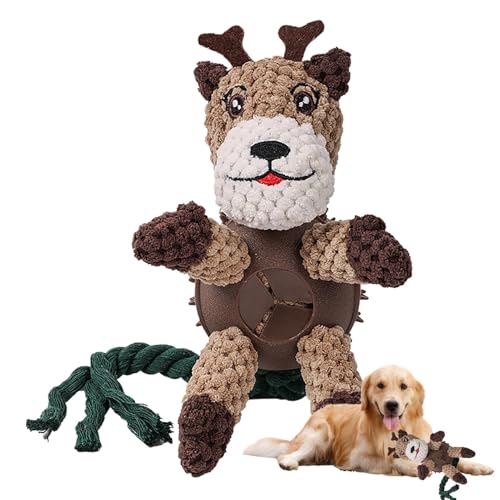 Niktule Langsam fressendes Hundespielzeug, weihnachtliches quietschendes Hundespielzeug, Interaktiver Hundespielzeug-Slow-Feeder, Quietschendes Spielzeug für Hunde, bissfestes Plüsch-Haustier, das an Niktule Langsam fressendes Hundespielzeug, weihnachtliches quietschendes Hundespielzeug, Interaktiver Hundespielzeug-Slow-Feeder, Quietschendes Spielzeug für Hunde, bissfestes Plüsch-Haustier, das an von Niktule