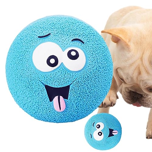 Niktule Latex-Hundeball,Quietschender Latex-Welpenspielzeugball mit lustigem Gesicht | Sportbälle Holen interaktives Spielzeug, quietschende Spielzeugbälle, quietschender von Niktule