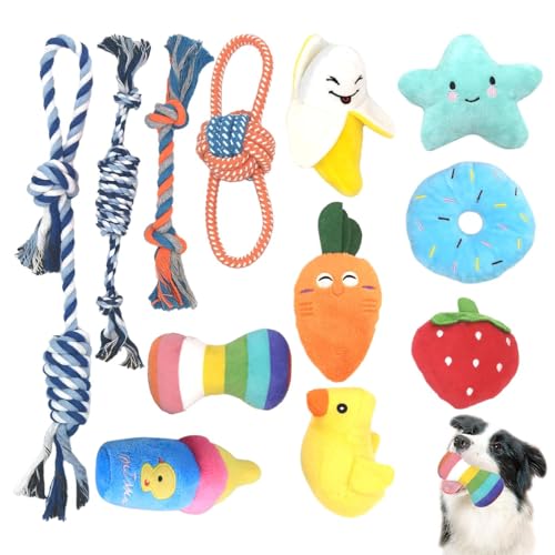 Niktule Weiches Kauspielzeug für Hunde - Plüsch-Kauspielzeug für kleine Hunde - Süßes ausgestopftes Hundespielzeug, weiches Hundespielzeug, zahnendes Welpenspielzeug für Training, Haustiere von Niktule