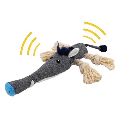 Plüsch quietschende Hund Spielzeug, gefüllte Kau -Hund -Spielzeug - Quietschende, bissresistente tierform simulierte Seilspielzeug | Chattering Chew Plush Interactive Dog für kleine, mittlere, Plüsch quietschende Hund Spielzeug, gefüllte Kau -Hund -Spielzeug - Quietschende, bissresistente tierform simulierte Seilspielzeug | Chattering Chew Plush Interactive Dog für kleine, mittlere, von Niktule