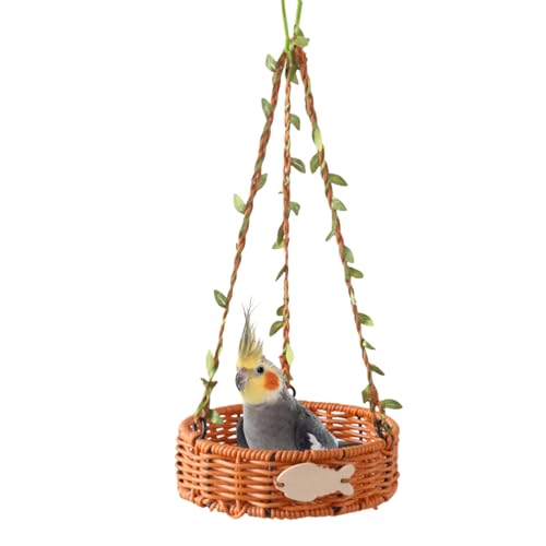 Vogel Hängematte Für Käfig,Retro Kanariennest | Nachgeahmtes Rattan Klassisch Handgewebt Atmungsaktiv Leicht Zu Reinigen Für Innen Und Außen Klettern Futtersuche Beschäftigungsmöglichkeit Vogel Hängematte Für Käfig,Retro Kanariennest | Nachgeahmtes Rattan Klassisch Handgewebt Atmungsaktiv Leicht Zu Reinigen Für Innen Und Außen Klettern Futtersuche Beschäftigungsmöglichkeit von Niktule