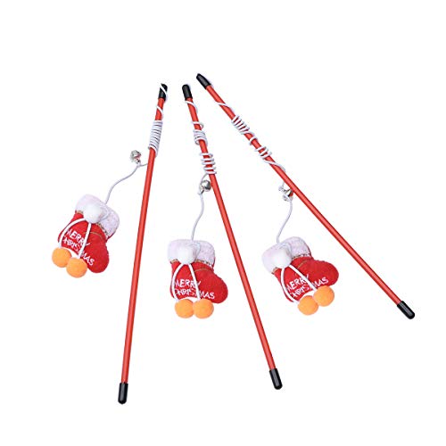 Niltracy Katzen-Spielstab, Weihnachten – Thema mit Glocken, 3-teiliges Stiefel-Design, ideal für Weihnachtsgeschenke, Weihnachtskatzen-Spielstab, 3 Stiefel – geformt Niltracy Katzen-Spielstab, Weihnachten – Thema mit Glocken, 3-teiliges Stiefel-Design, ideal für Weihnachtsgeschenke, Weihnachtskatzen-Spielstab, 3 Stiefel – geformt von Niltracy