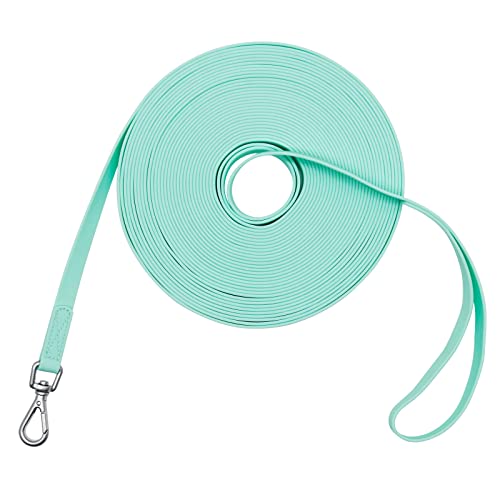 wasserdichte Hundeleine, Lange Trainingsleine für Hunde, 5 m/10 m/15 m/30 m, geruchshemmend, geeignet für kleine, mittlere und große Hunde (Mintgrün, 15M) wasserdichte Hundeleine, Lange Trainingsleine für Hunde, 5 m/10 m/15 m/30 m, geruchshemmend, geeignet für kleine, mittlere und große Hunde (Mintgrün, 15M) von Nimble