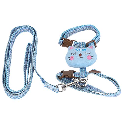 Antilost -Katzenkabelbaum -Leinen Pet Petable Escapeproof Riemen Gehen Geeignete Katzen Kaninchen Kaninchen Leichter weicher atmungsaktiv (Blau) von NinGYiYan
