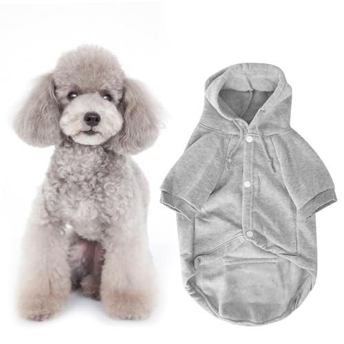 Für Grau, für Hund und Katze, Winterkleidung Kostüm mit Hut und zum Warmen (XXL) von NinGYiYan