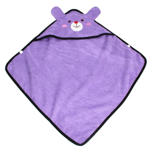 Pet Bademantel Weiches absorbierende Trocknungsmikrofaser -Kapuze -Handtuch für Welpen Teddy (M) von NinGYiYan