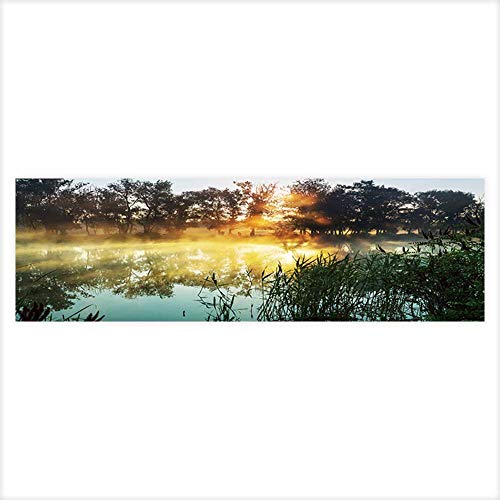 NineHui Hintergrund für Aquarien, Makro-Sonnenblumen, Hintergrund mit Bokeh-EPS-Vektorfeile Lieferumfang enthalten PVC-Papier-Aufkleber, 60 x 30 cm, L29.5 x H19.6, Color20 von NineHui