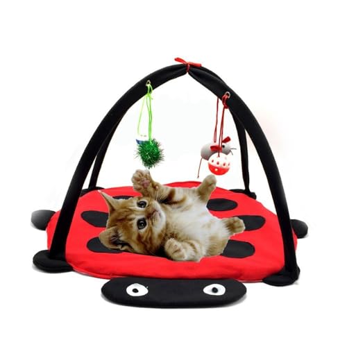 Ninesun Spiel- und Aktivitätsmatte für Hunde oder Katzen, gepolstertes Haustierbett mit hängenden Spielzeugen: Glöckchen, Bälle und Maus Ninesun Spiel- und Aktivitätsmatte für Hunde oder Katzen, gepolstertes Haustierbett mit hängenden Spielzeugen: Glöckchen, Bälle und Maus von Ninesun