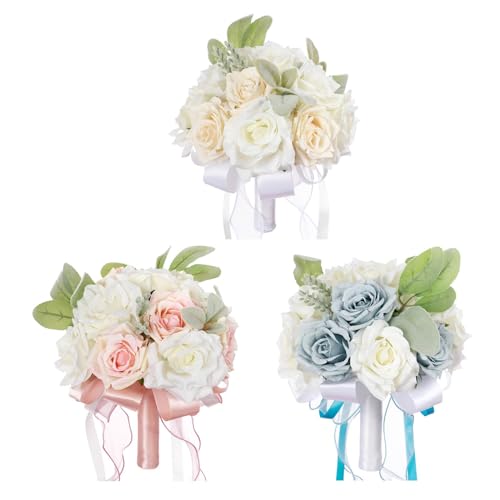 Nishiyuenyi Hochzeitsblumen Set mit 3 Künstlichen Sträußen Nishiyuenyi Hochzeitsblumen Set mit 3 Künstlichen Sträußen von Nishiyuenyi
